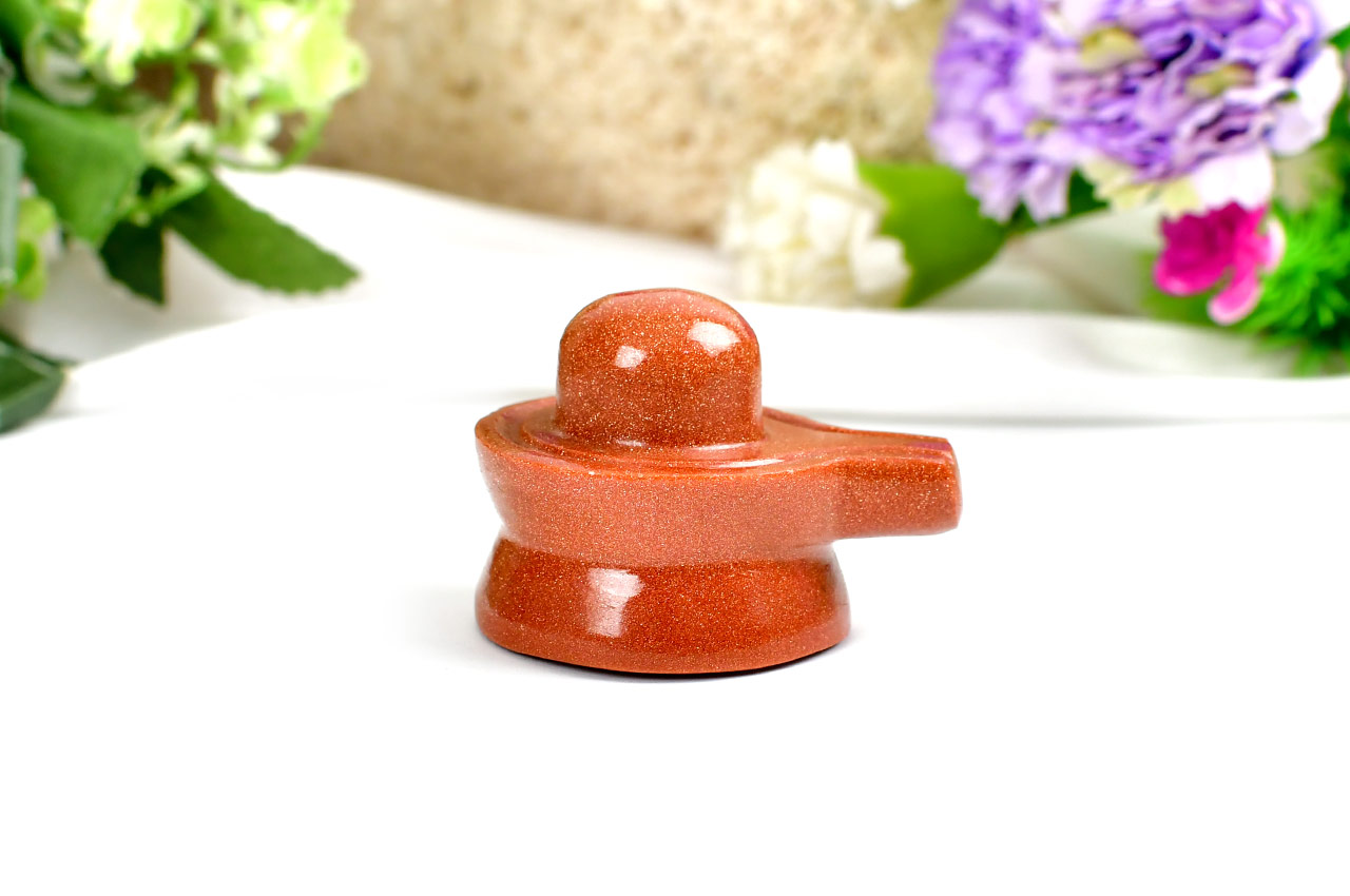 Sunstone Shivling  - 63 gms
